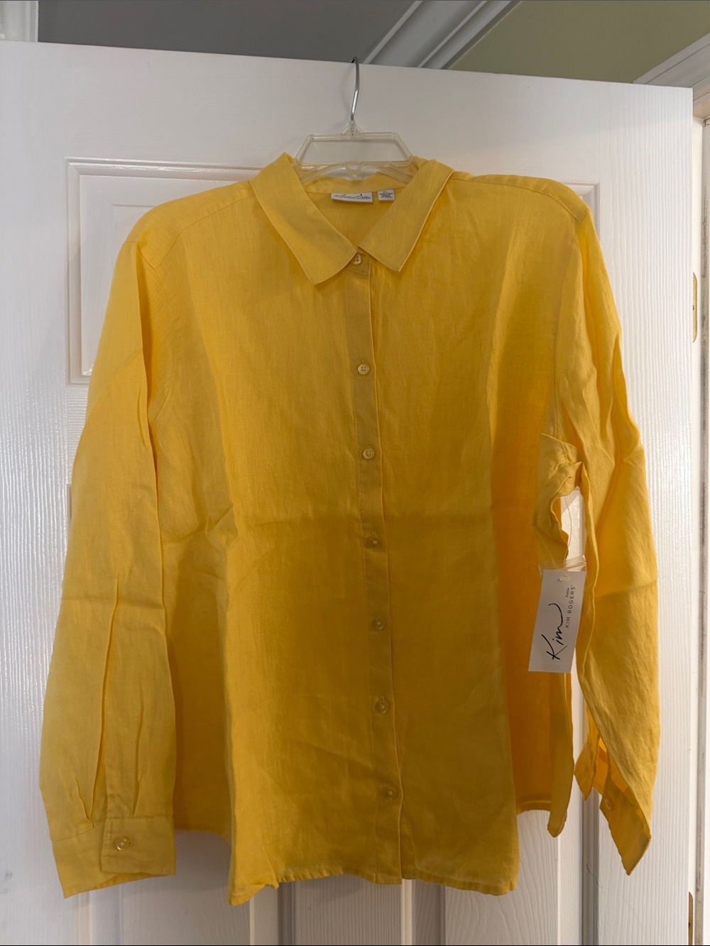 Kim Rogers Yellow Button-Down Shirt